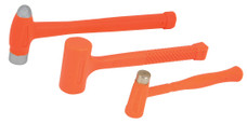 PERFORM TOOL M7234 3PC DEAD BLOW HAMMER SET 12 Ounce Brass Hammer/ 16 Ounce Ball-Peen Hammer And 8 Ounce Dead Blow Hammer; Steel With Urethane Cover; Bright Orange; Set Of 3