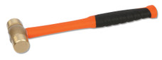 PERFORM TOOL W1137 16 OZ SOLID BRASS HAMMER 16 Ounce Weight; Solid Brass Face; 11 Inch Handle; High Visibility Fiberglass Handle With Rubber Grip