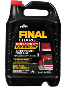 PEAK/HERCLNR FPRB53 PEAK FINAL CHARGE PR-SERIES ANTIFRE 50/50 Pre-Diluted; 10 Year Service life; 1 Gallon Jug; Single; Use With All Heavy Duty Engines