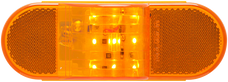 OPTRONICS STL75AB LED MARKER CLEARANCE LIGHT;AMBER Marker Light; LED; Oval; Amber Lens; 6-1/2 Inch Length x 2-5/16 Inch Width x 2-3/4 Inch Depth; Polycarbonate Lens And Housing; Waterproof; Recess Mount; PL-3 Connection; 12.8 Volt DC