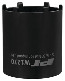 PERFORM TOOL W1270 LOCK NUT TOOL 6-Slot Front Axle; 1/2 Inch Drive; Black; Chrome Moly Alloy Steel