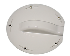 KING CE2000 CABLE ENTRY COVER PLATE Dual Cable; Entry Plate Only Without Connector; Weather Proof; White; Plastic; With Mounting Screws