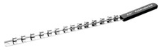 PERFORM TOOL W38000 SOCKET RAIL 3/8 Inch Drive; 18 Inch Length; Wall Mounting; Chrome Plated; Single