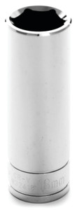 PERFORM TOOL W32418 SOCKET DP 18MM 1/2 Inch Drive; 18 Millimeter; Metric; Deep Socket; 6 Point; Polished Nickel Chrome Plated; Vanadium Alloy Steel; Single