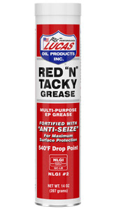 LUCAS OIL 10005-30 RED 'N' TACKY GREASE/30X1 Lithium Complex Grease; Red; Single; 14 Ounce Cartridge