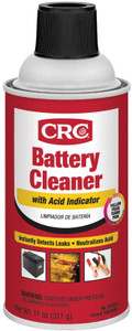 CRC 05023 BATTERY CLNR 12 OZ. Removes Corrosion On Battery Terminals/ Battery Casings/ Cable Connectors And Hold Downs; Spray On; 11 Ounce Aerosol Can; Non-Flammable; Single