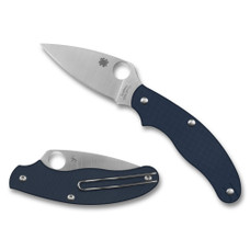 Spyderco UK PENKNIFE, Folding Knife, 2.95" Drop Point Blade, CPM SPY27 Blade Steel, 6.89" Overall Length, SlipIt Lock, Satin Finish, Silver Blade, Blue G-10 Handle C94GPCBL