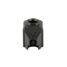 Agency Arms 417 Compensator, Features a Single Top Venting Port and a Front Sight Hole, Fits GLOCK 43, Two Set Screws with an Allen Wrench and a Vial of Rockset are Included in package, Matte Finish, Black, Standard 1/2X28 Thread Pitch 417S-G43-BLK