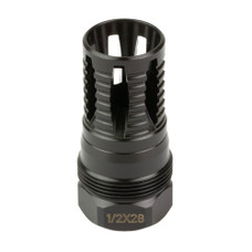 KAK Industry Plan B A7 Flash Hider, 1/2X28 Thread Pitch, .223-9mm (.375" Bore), Plan B Compatible, Nitride Finish, Black 410-2103-006