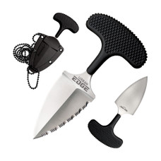 Cold Steel Urban Edge, Plain Edge, 2.5" Blade, AUS 8A/Stainless, Black, Kraton, Includes Secure-Ex Sheath CS-43XL
