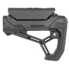 F.A.B. Defense GL-Core CP AR-15 Buttstock, Fits Mil-Spec And Commercial Tubes, Adjustable Cheek Rest, Black FX-GLCORECPB