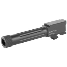 Lone Wolf Distributors AlphaWolf Barrel, 9MM, Salt Bath Nitride Coated, Threaded/Fluted, 416R Stainless Steel, 1/2x28 TPI, Fits Glock 26, Includes Thread Protector, Made in the USA AW-26TH