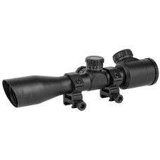 TRUGLO TRU-BRITE Xtreme Compact Tactical Rifle Scope, 4X32, Fully-Coated Lenses, Illuminated Mil-Dot Reticle, Matte Black, 1-Piece base w/ 1" Rings and CR2032 Battery Included TG-TG8504TL
