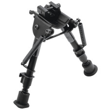 TRUGLO TAC POD Adjustable Bipod, Fixed, Adaptor, Fits Sling Swivel Stud or Picatinny Rail, 6"-9", Black TG-TG8901S