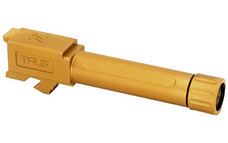 True Precision Threaded Barrel, 9MM, Gold, Fits Glock 43/43X, Titanium Nitride TP-G43B-XTG