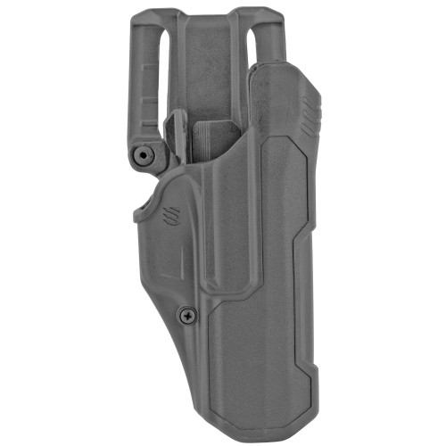 BLACKHAWK T-Series, L2D, Duty Holster, Right Hand, Sig P320/P250/M17/M18, Includes Jacket Slot Belt Loop, Black, Polymer 44N161BKR