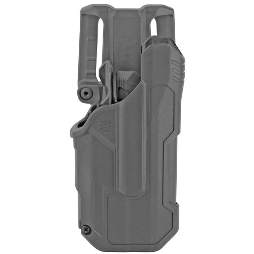 BLACKHAWK T-Series L2D, Duty Holster, Right Hand, Black Finish, Fits Glock 17/22/31 With TLR7, Includes Jacket Slot Belt Loop 44N300BKR