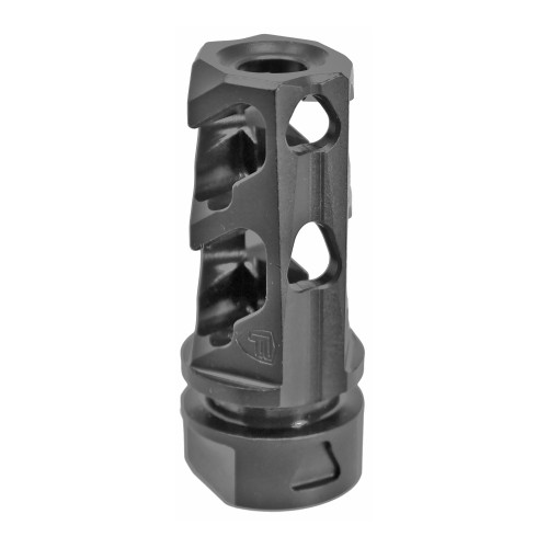 Fortis Manufacturing, Inc. Muzzle Brake, Fits 300 Blackout through 7.62X39, Threaded 5/8X24, Black Color, Nitride Finish, Includes Crush Washer, Compatible with Fortis Control Shield 300BLK-MB