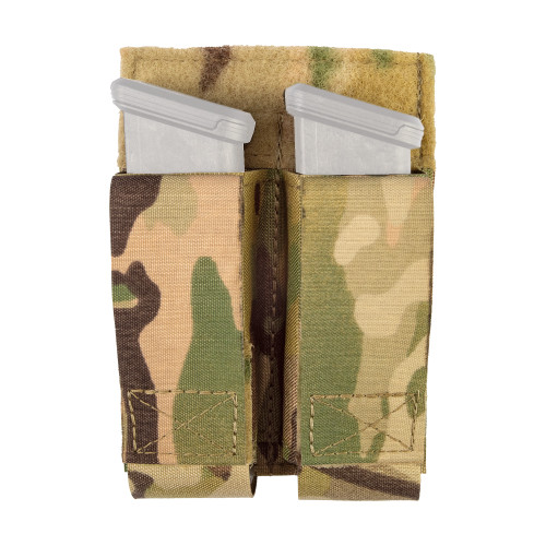 Grey Ghost Gear Double Pistol Magna Mag Pouch, Laminate Nylon, the Pouch Attaches to any MOLLE/PALS Style Webbing With Two Included Malice Clips, Multicam GTG0380-5