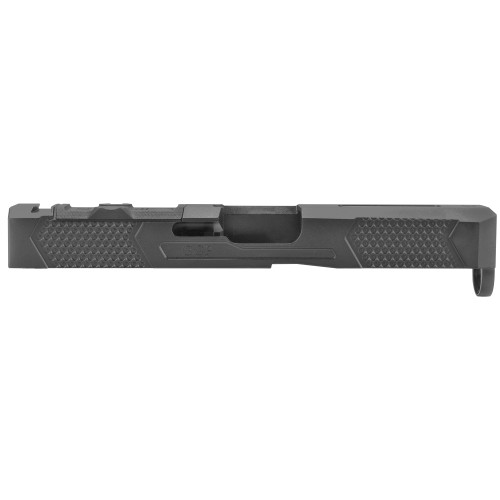 Grey Ghost Precision Stripped Slide, For Glock 19 Gen 5, Version 4, Dual Optic Cutout Compatible With Leupold DeltaPoint Pro or Trijicon RMR With Supplied Shim Plate (Corr ect Length Screws Included), Comes With A Custom G10 Cover Plate And Proper S