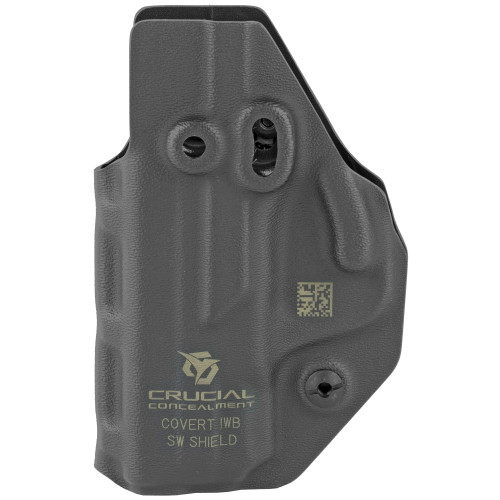Crucial Concealment Covert IWB, Inside Waistband Holster, Ambidextrous, Kydex, Black, Fits S&W Shield 9/40 1025