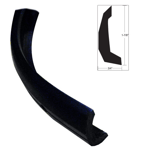 TACO Semi-Rigid Rub Rail Kit - Black w\/No Insert - 30'