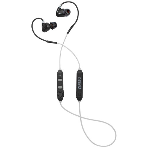Howard Leight Impact Sport, In-Ear w/ Bluetooth, Ear Plug, Bluetooth Ver 5.0, Realistic Hear-Through Audio, 85dB Sound Compression, USBVC Rechargeable Battery, Run -Time of 10 Working Hours, Black R-02701