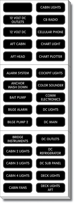Blue Sea Label Kit Dc Panel Extended 8039-BSS