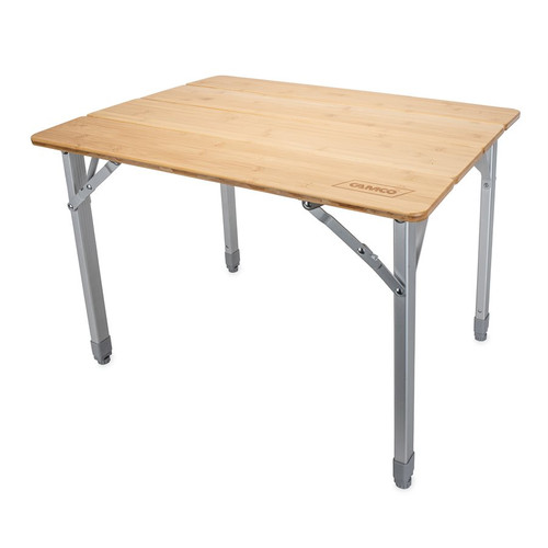 Camco Bamboo Folding Table W/al Legs Adj 51895