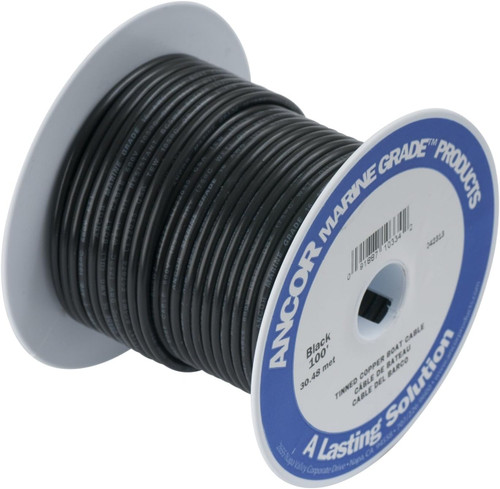 Ancor 1130 Marine BLACK 4 AWG Boat Battery Cable Tinned Copper Wire 100ft Roll