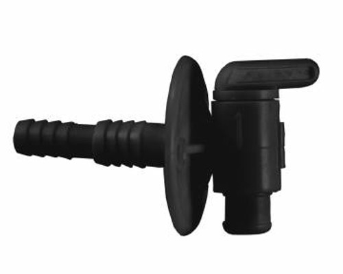 Jr Products Drain Cock - Dual Barbed  Black 04-62415