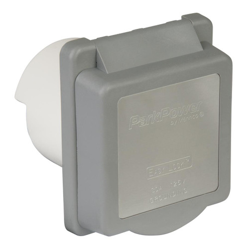 Marinco 30a Standard Gray Inlet 301ELRV.G