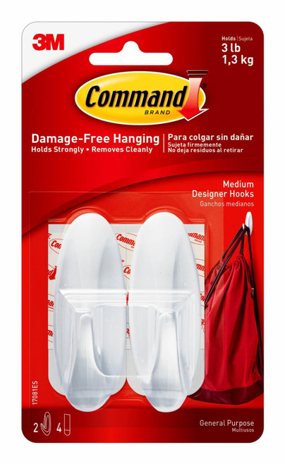 3m Command  Medium Designer Hooks 17081ES