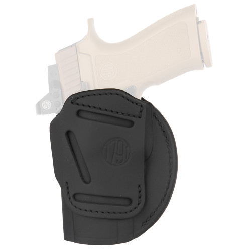 1791 4 Way, Inside/Outside Waistband Holster, Size 6, Matte Finish, Leather Construction, Stealth Black, Right Hand 4WH-6-SBL-R