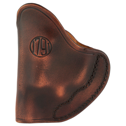 1791 Revolver Holster, Tuckable, Inside Waistband Holster, Size 1, Matte Finish, Leather Construction, Vintage Brown, Right Hand RVH-IWB-1T-VTG-R