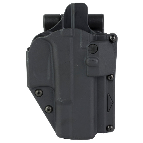 Rapid Force Rapid Force Level II Slim, Outside the Waistband Holster, Fits Glock 19/23/19x/45, Quick Detach System, Polymer, Black R2-LB-0057-R-B-L0-D