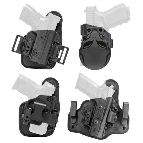 Alien Gear Holsters Core Carry Package, 1.5" Belt Slide Holster, Black, Fits Glock 17, Standard Clips, Right Hand SSHK-0601-RH-D