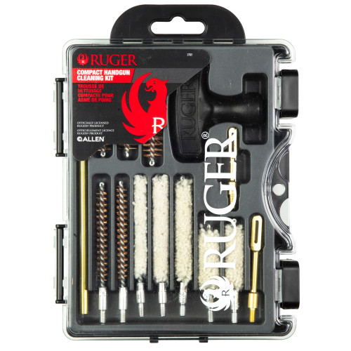 Allen Ruger Compact Handgun Cleaning Kit, 14 Piece, 38 Special-45 ACP, Molded Case 27821