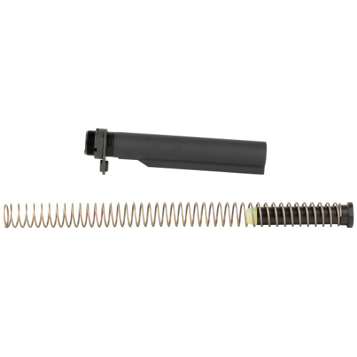 Bravo Company BCM MK2 Recoil Mitigation System, Mod 1, 8 Position Buffer Tube Complete Assembly, Matte Finish, Black, Includes T1 Buffer, M16A4 Rifle Action Spring, MK2 Receiver Extension, QD End Plate, Castle Nut, Fits AR Rifles BCM-MK2RMS-M1T1