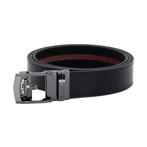 Bianchi EDC NexBelt, 1.5" Wide, User Adjustable Up to 50", Leather Construction, Matte Finish, Black, High Gloss Silver Buckle NXB-24551