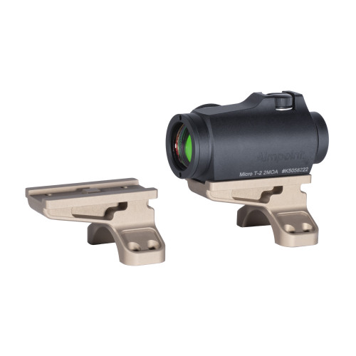 Badger Ordnance Condition One Micro Sight Mount, Allows for Mount ing the Aimpoint T-2 Footprint at 12 O'Clock on Optic, Compatible with 30mm C1 Mount, Anodized Finish, Tan 700-110