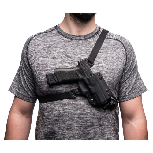 BlackPoint Tactical Outback Chest Holster, Fits Sig Sauer P320/220/226/229, Kydex Construction, Black, Right Hand 142944