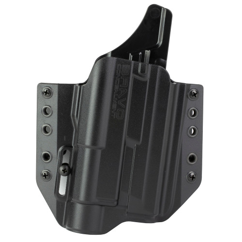 Bravo Concealment BCA Light Bearing, OWB Concealment Holster, 1.5" Belt Loops, Fits S&W M&P 9/40 Full Size w/Streamlight TLR-1, Right Hand, Black, Polymer BC30-1007