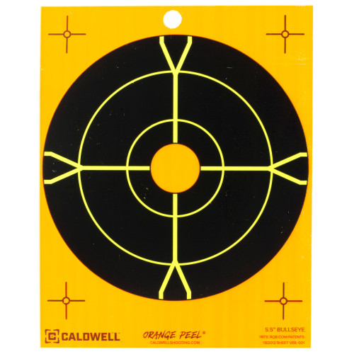 Caldwell Bullseye Target, 5.5", Orange/Black, 25 Pack 1166108