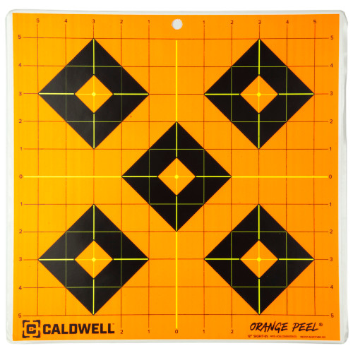 Caldwell Sight-In Target, 12", Orange/Black, 25 Sheets, (5) 5-Packs 1166105