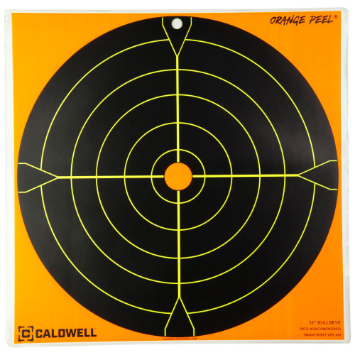 Caldwell Bullseye Target, 12", Orange/Black, 5-Pack 1166111