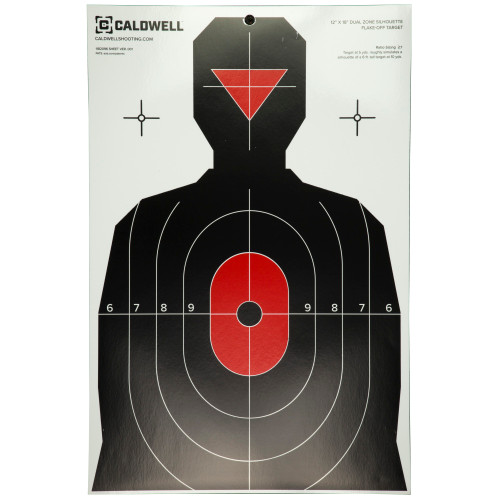 Caldwell Dual Zone Target, Orange/Black, 8-Pack 1175523
