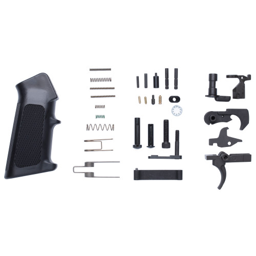 CMMG Lower Receiver Parts Kit, 223 Rem/556NATO, Black Finish, Includes Takedown Pin, Receiver Pivot Pin, Takedown Pin Detent (2), Takedown Pin Detent Spring (2), Hammer and Trigger Pin (2), Hammer Spring, Trigger Spring, Disconnect, Disconnect Sprin
