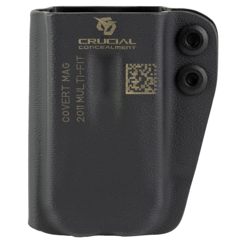 Crucial Concealment Covert Mag Pouch, Inside Waistband Magazine Pouch,, Ambidextrous, Fits 2011 Magazines and Similar, Kydex, Black 1262