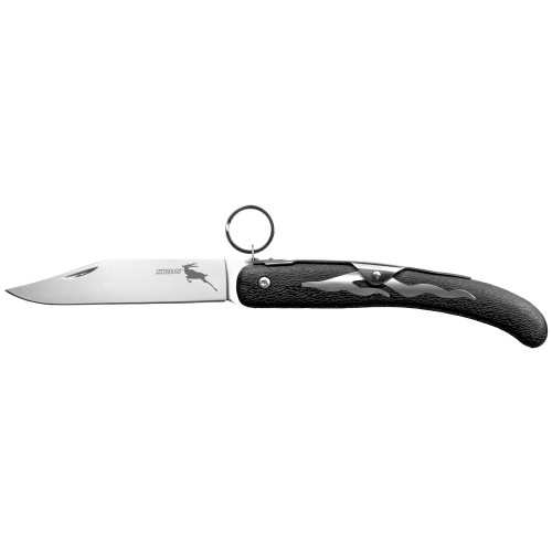 Cold Steel Kudu, Folding Knife, Silver, Plain Edge, Clip Point, 4.25" Blade, Polished Finish, 5Cr15MoV, Black Handle CS-20KK